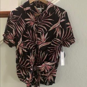 Amuse Society Tie Front blouse